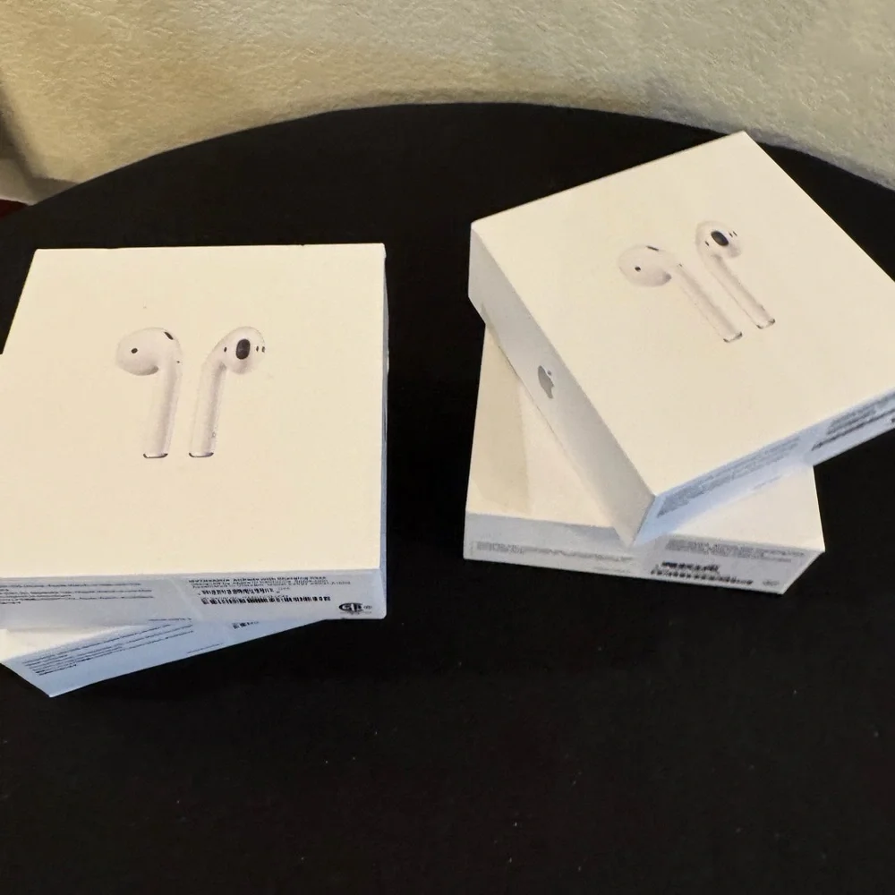 Apple iPhone and AirPod boxes. Also have Apple TV and Apple Pencil box.
